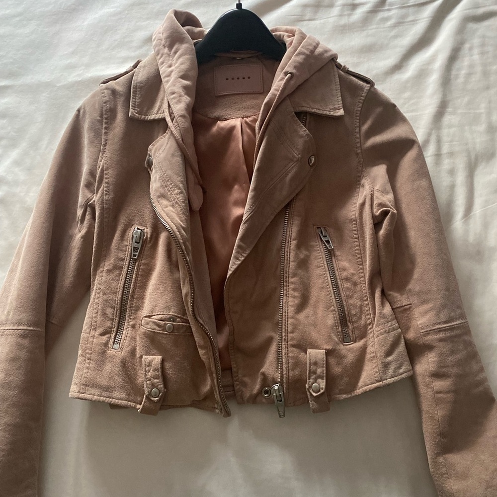 Blanknyc meant to be sales moto jacket with removable hood